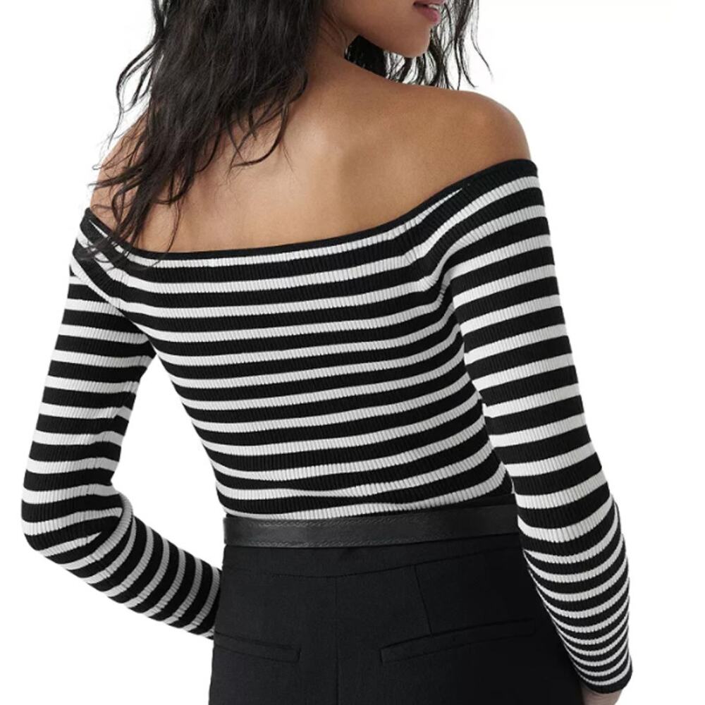 ba&sh Owais Ribbed Off-the-Shoulder Top - Picture 2 of 5